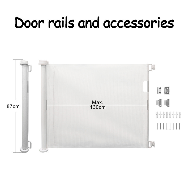 EN1930 best child net pet safety Customized adjustable retractable baby barrier door safety gate