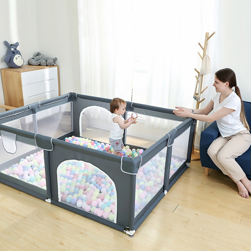 Modern Large Size Portable Foldable Baby Playpen Safe for Home Living Room Kitchen Dining Bedroom Outdoor Use