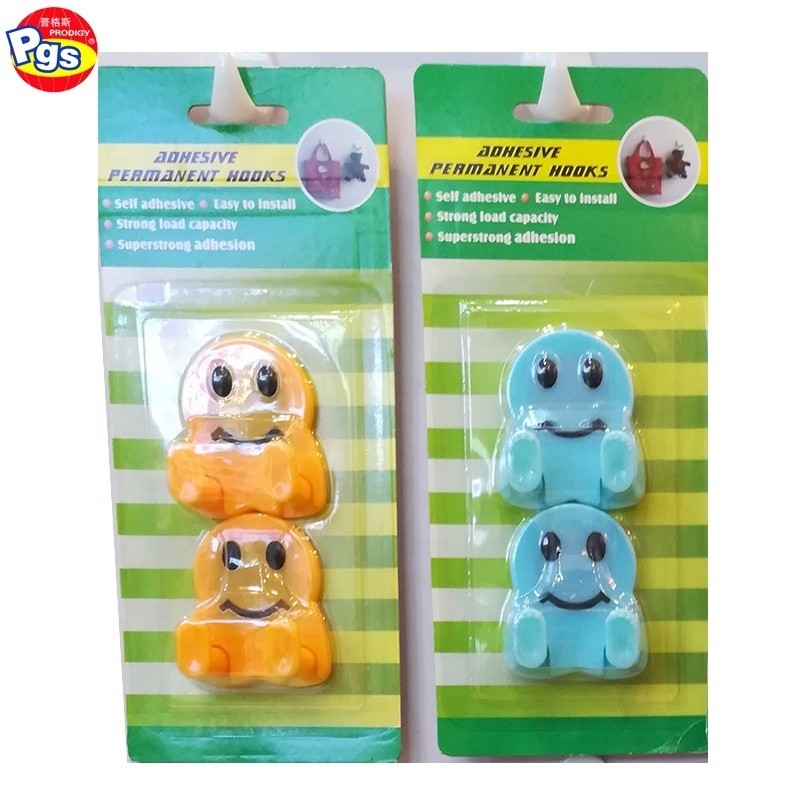 Ghost cute cartoon plastic self adhesive wall mounted hook for  bathroom towel hanging