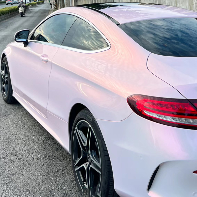 NUYAO High Quality Pink Car Wrap Vinyl Cherry Blossom Auto Body Decorative Wrapping Tint Roll PVC PET Car Paint Protection Film