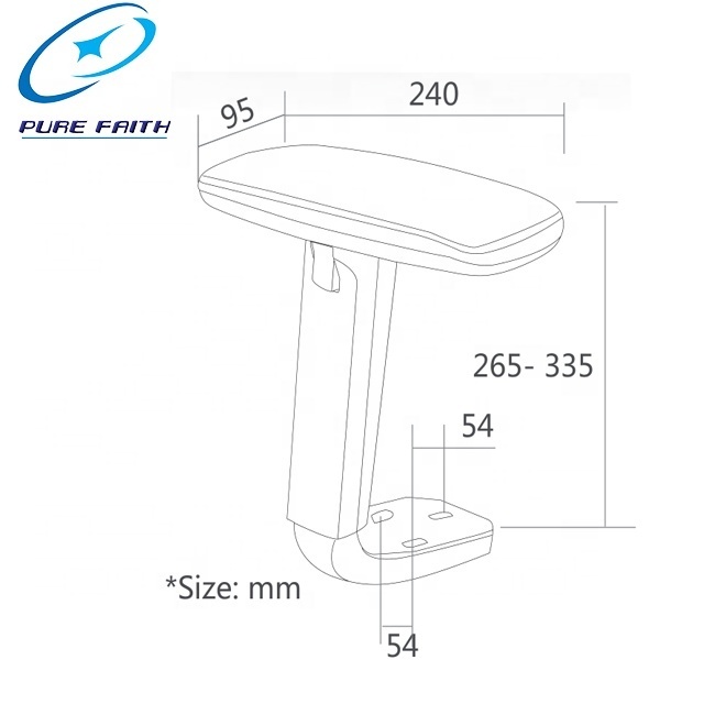 wholesale office chair parts plastic adjustable armrest