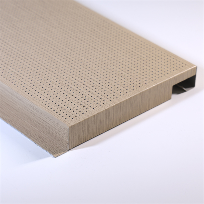 Wooden transfer ceiling materials hook-up style perforated aluminum ceiling tiles