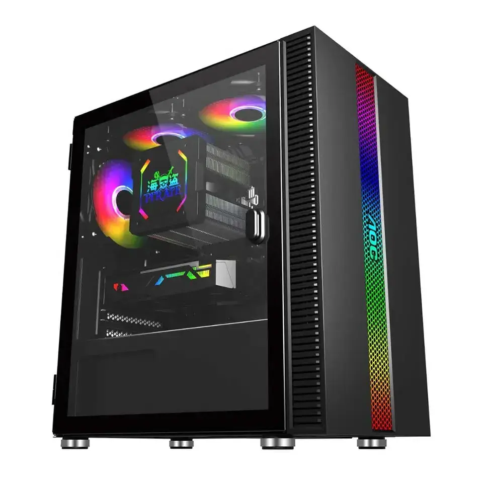 Most Popular New Design Factory Gaming Computer Case Atx Pc Case Hd Usb3.0 Tempered Glass Computer Case & Towers Server Chassis