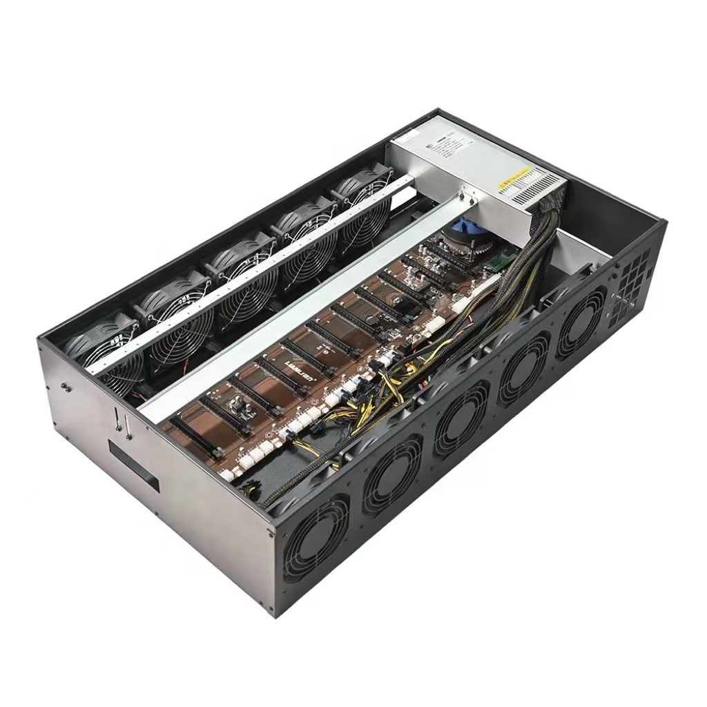 B12S 12 Gpu Silent Server Frame Case Computer Gpu Case Custom Case 8 12 Gpu With Motherboard Power Supply