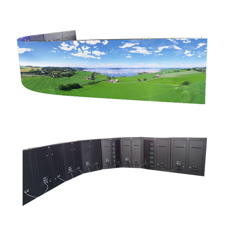 Outdoor waterproof P5 curved flexible led full color video advertising display screen