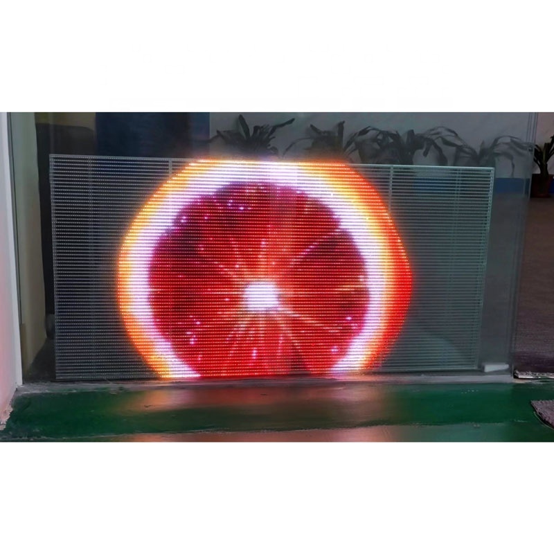 Indoor P10 Glass Window transparent LED film display P3.91 mall Bar Glass Led Transparent panel Display Screen