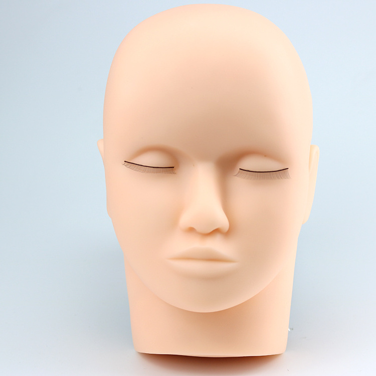 Popular High Quality Easy Clean Hair Practice Mannequin Soft Training Head for Eyelash Wholesale CNK factory