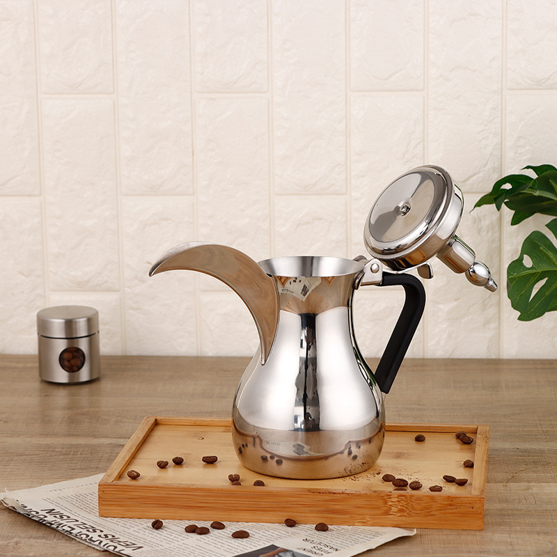 Beautiful Stainless Steel Arabian Dallah Tea Coffee Pot Manufacturer Premium Arabic Tea Coffee Pot Arabic Dallah Handmade