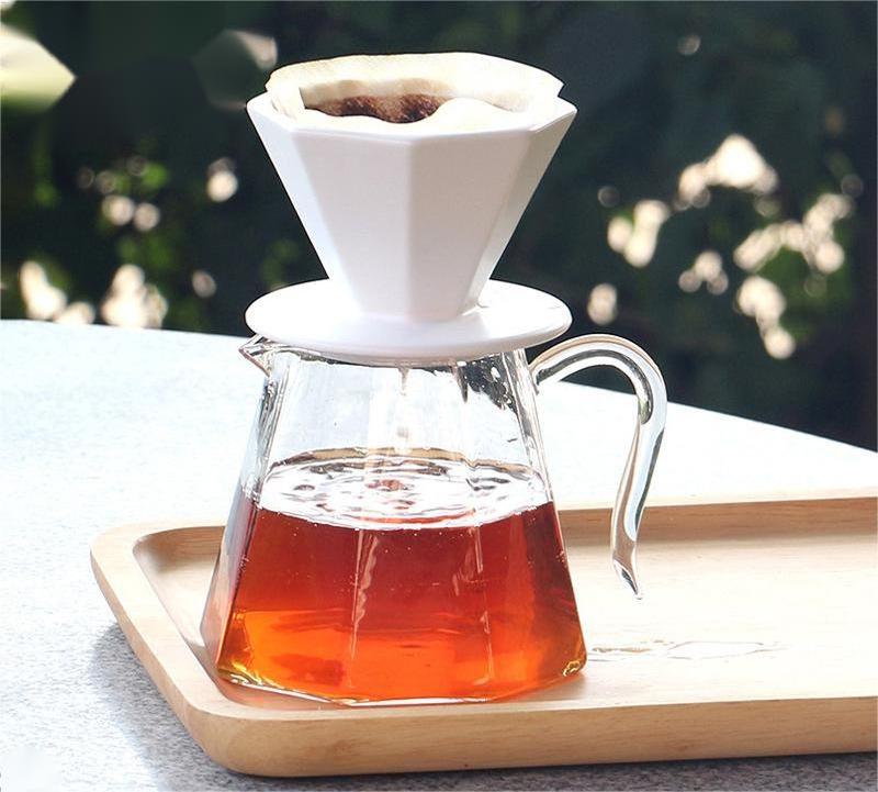 new -arrival attractive european style elegant coffee set pour over ceramic coffee dripper for gift