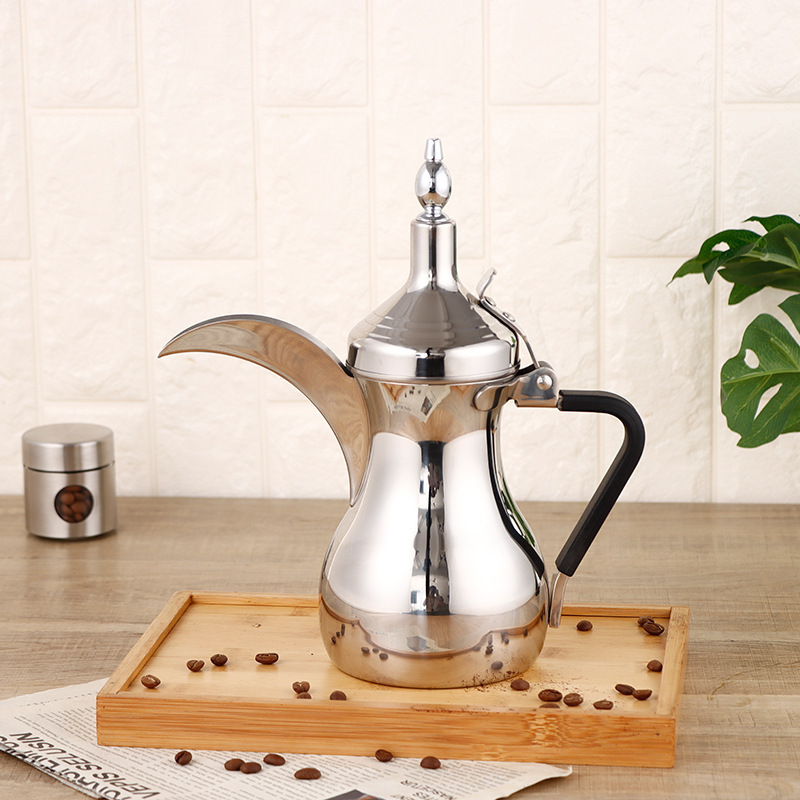 Beautiful Stainless Steel Arabian Dallah Tea Coffee Pot Manufacturer Premium Arabic Tea Coffee Pot Arabic Dallah Handmade