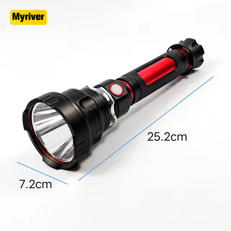 Myriver Middle East Rechargeable Heavy Duty Torch Light 2Km Long Range Spotlight High Lumen Led Flashlight For Glowing