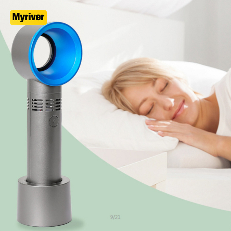 Myriver New Portable Cute Usb Rechargeable Hand Fan, Battery Operated Mini Desktop Small Fan/