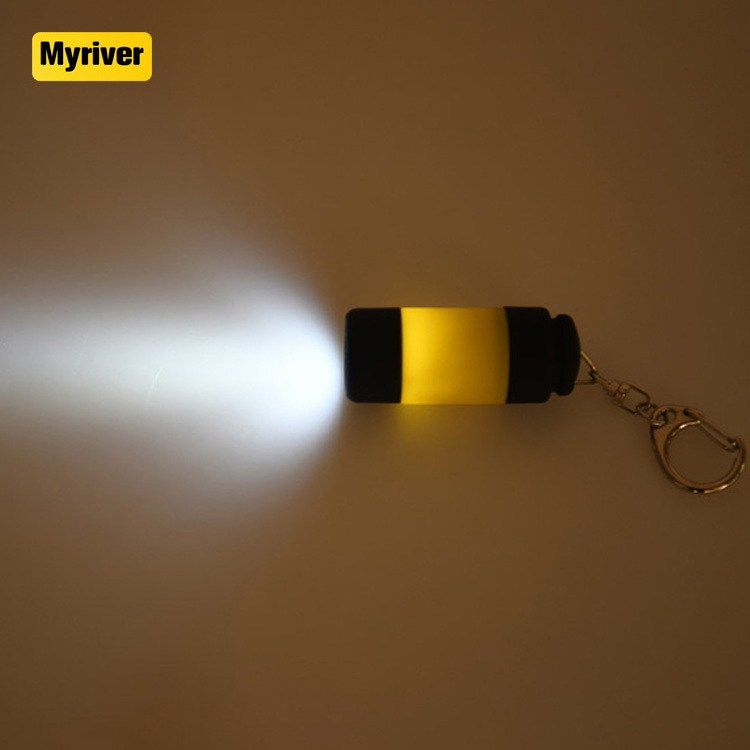 Myriver Hot Sale Mini Usb Charging Led Keychain Ring Flashlights Usb Small Pocket Usb Keychain Light Ring Flashlight