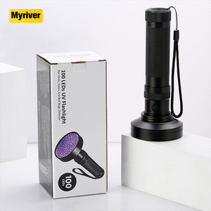 Myriver 100 Led Purple Beads 395Nm Uv Flashlight Black Light For Dog/Cat/Pet Urine & Dry Stains And Bed Bug On Carpets/Floor