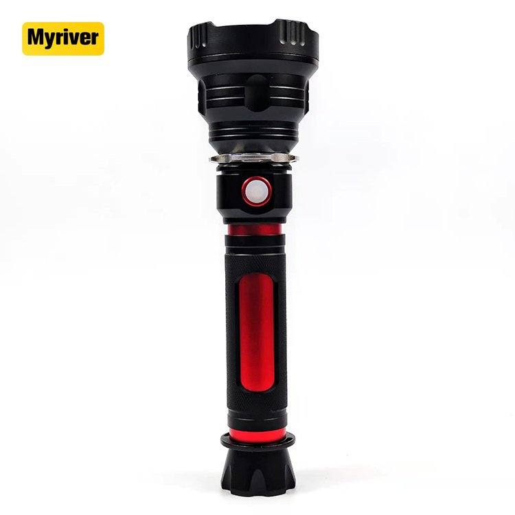 Myriver Middle East Rechargeable Heavy Duty Torch Light 2Km Long Range Spotlight High Lumen Led Flashlight For Glowing