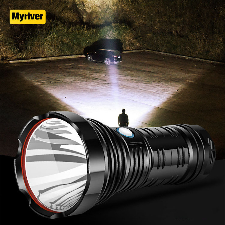 Myriver Brightest Powerful Long Range Camping Rechargeable Torch Light Led 10000 Lumen Rescue Searchlight Flashlight