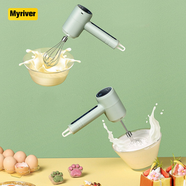 Myriver Usb Rechargeable 3 In 1 Wireless Garlic Chopper Portable Electric Cordless Whisk Food Hand Mixer For Kitchen Baking