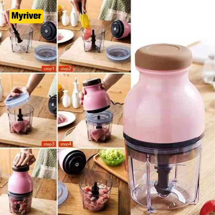 Myriver Electric 1L Small Crushing Pink Soybean Milk Baby Complementary Food Machine Electric Juicer Household