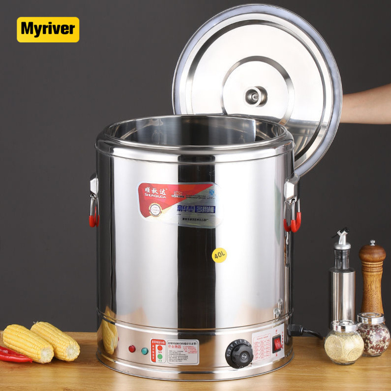 Myriver 30/40/50/60/80 Liters Hot Water Dispenser Boiler Triply Wall Stainless Steel 201 Water Bucket