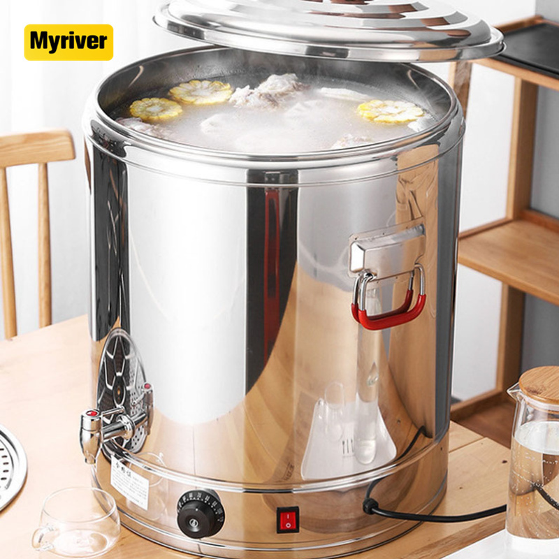 Myriver 30/40/50/60/80 Liters Hot Water Dispenser Boiler Triply Wall Stainless Steel 201 Water Bucket