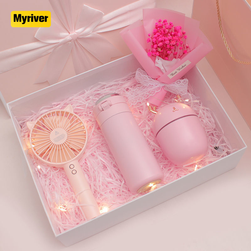 Myriver High Quality Umbrella And Vacuum Gift Set For Corporate Advertising Uv Protection 5 Folds Umbrella