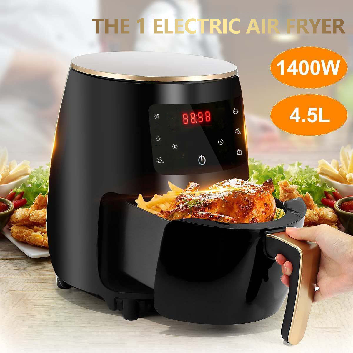 Myriver Custom Logo Oven Toaster 4.5 Liter Digital Purple An Liven New Home Air Fryers Silencare Find Manual Air Fryer Eu Stock