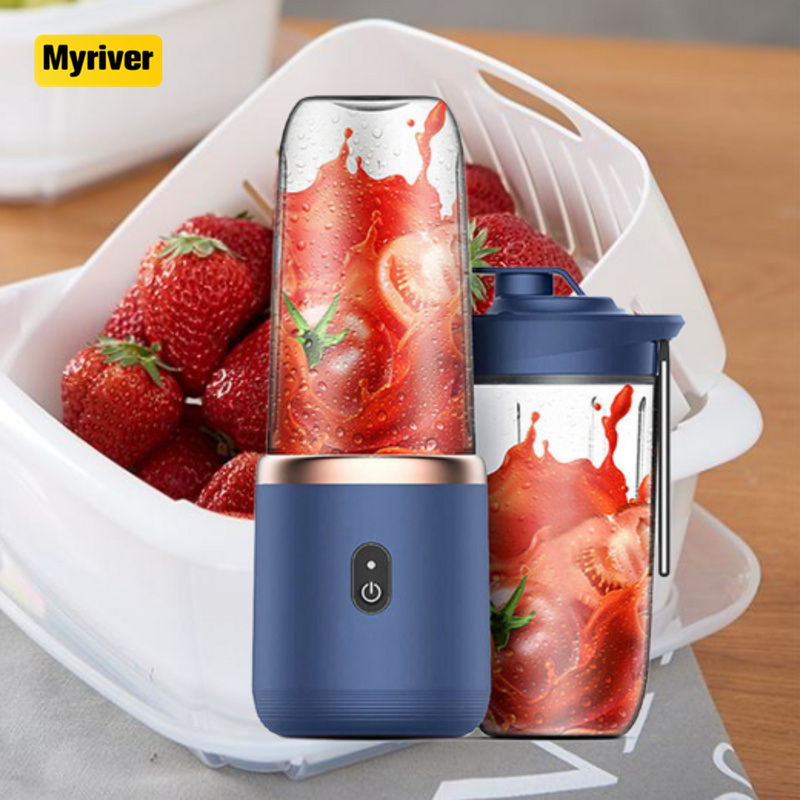 Myriver Mini Portable 6 Blades Automatic Smoothie Blender Ice Juicer Cup Food Processor Maker Juice Extractor