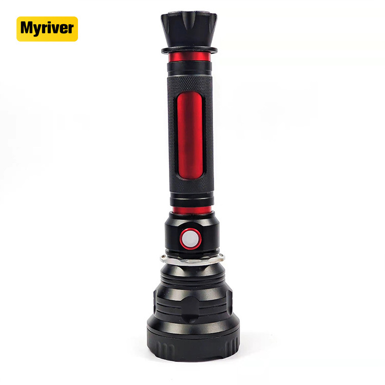 Myriver Middle East Rechargeable Heavy Duty Torch Light 2Km Long Range Spotlight High Lumen Led Flashlight For Glowing