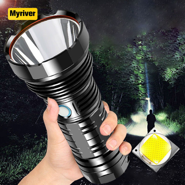 Myriver High Powerful 2000M 2Km Long Range Beam Rechargeable Flashlight, 40W Led 4000 Lumen Spotlight Redlight Torch Light