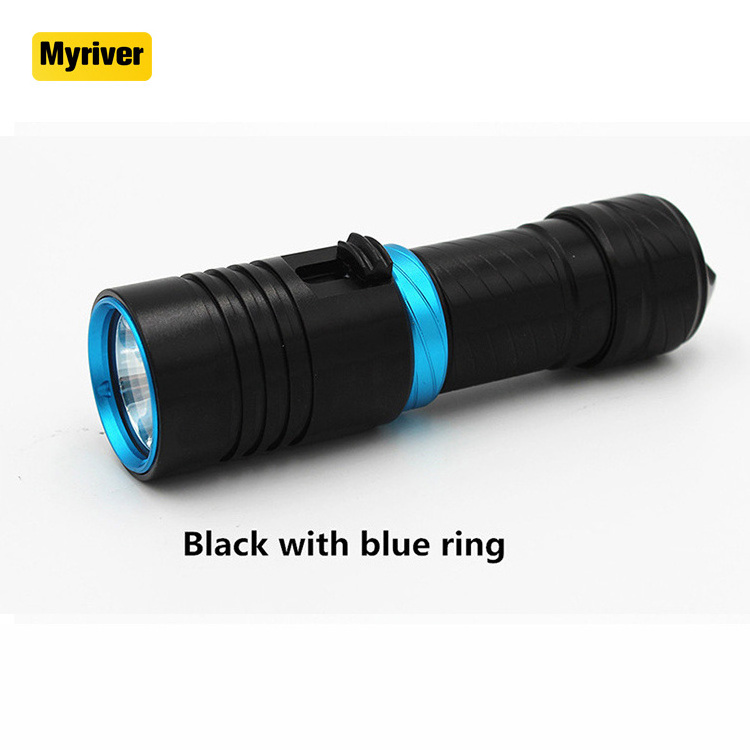 Myriver Diving Swimming Led Diving Flashlight Underwater Waterproof Dive Torch Light Lamp Lantern 26650 18650 Battery Charger