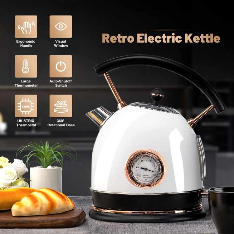 Myriver Retro Stainless Steel Kettle Electric Teapot Kitchenware Home Hot Water Electric Water Kettle With Competitive Price