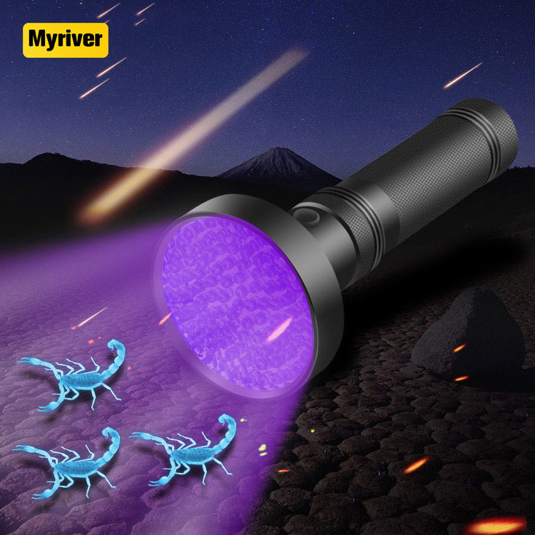 Myriver 100 Led Purple Beads 395Nm Uv Flashlight Black Light For Dog/Cat/Pet Urine & Dry Stains And Bed Bug On Carpets/Floor