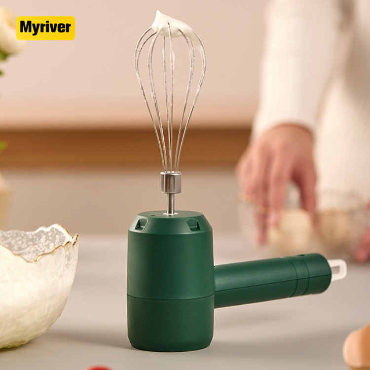 Myriver Low Power Blender Manual Hand Cake Mixer Electric Usb Rechargeable 5 Speeds Mini Electric Milk Foam Maker Blender Mixer