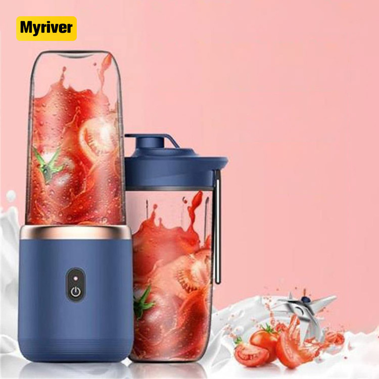 Myriver Mini Portable 6 Blades Automatic Smoothie Blender Ice Juicer Cup Food Processor Maker Juice Extractor