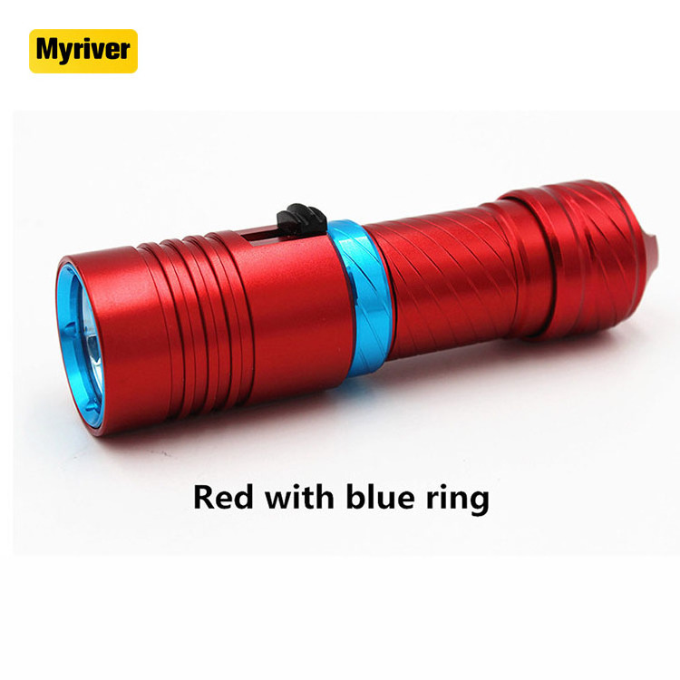 Myriver Diving Swimming Led Diving Flashlight Underwater Waterproof Dive Torch Light Lamp Lantern 26650 18650 Battery Charger