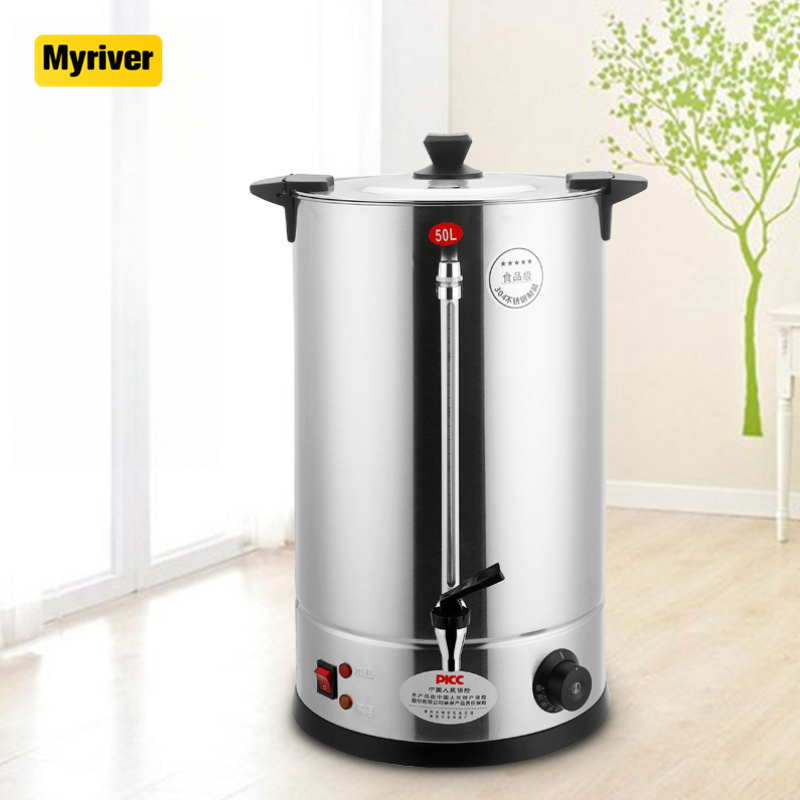 Myriver Stainless Steel Commercial Water Boiler Electric Hot Water Boiler Milk Tea Coffee Drinking Bucket Dispenser