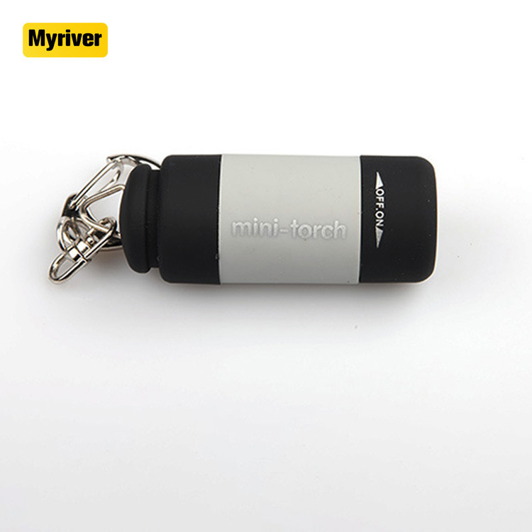 Myriver Hot Sale Mini Usb Charging Led Keychain Ring Flashlights Usb Small Pocket Usb Keychain Light Ring Flashlight