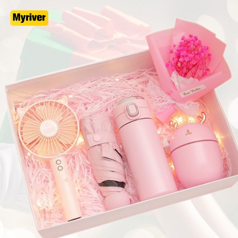 Myriver Corporate Giveaways Luxury Promotional Vip Valentine'S Gift Sets For Woman With Massager And Vacuum Cup