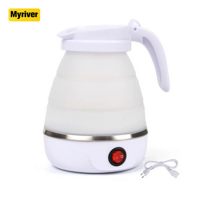 Myriver Travel Foldable Kettle Mini Folding Collapsible Silicone Outdoor Portable Usb Rechargeable Electric Kettle