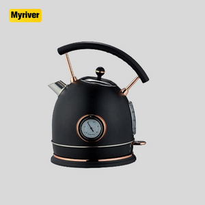 Myriver Electric Kettle With Creative Thermometer Stainless Steel Automatic Power-Off Household Anti-Scald Boiling Water Teapot