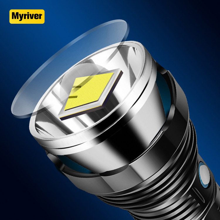 Myriver T40 Strong Light Flashlight Usb Charging Fixed Focus Light Cup Flashlight Outdoor Searchlight