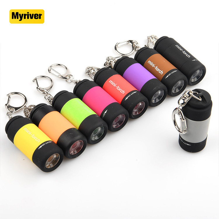 Myriver Hot Sale Mini Usb Charging Led Keychain Ring Flashlights Usb Small Pocket Usb Keychain Light Ring Flashlight