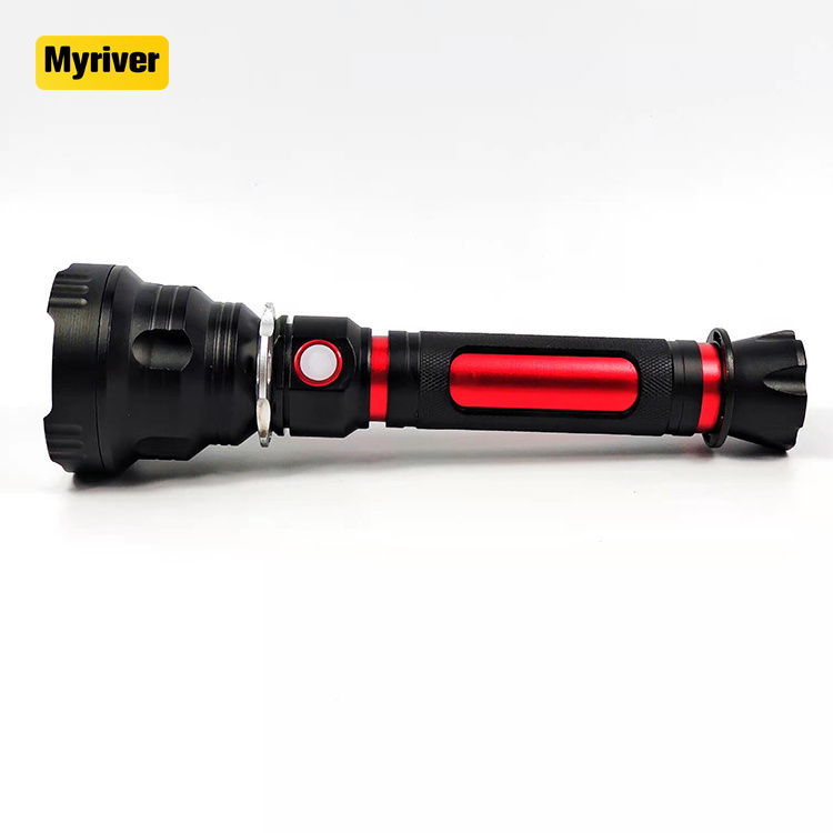 Myriver Middle East Rechargeable Heavy Duty Torch Light 2Km Long Range Spotlight High Lumen Led Flashlight For Glowing