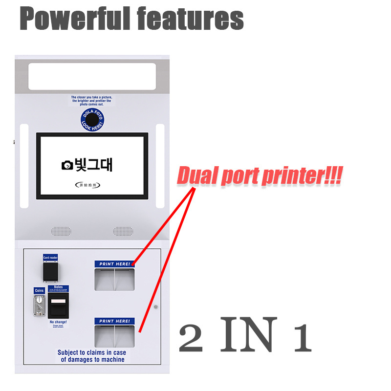 Digital Dual Port Printers Photo Booth Vending Machine Party Supplies Price Korean PhotoBooth Machine HOT SALE