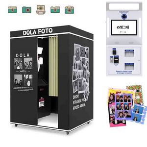 PHOTO BOOTH Digital Dual Port Printers Mirror Selfie Korean PhotoBooth Magic Retro Props Camera Vending Machines 2024