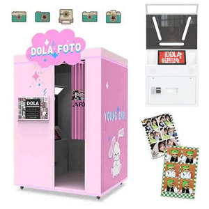 Customized Arcade Coin Operated Selfie Photo Booth,Automatic Print Photo Selfie Machine,Photo Booth Kiosk For Supermarkets