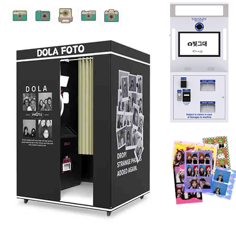 PHOTO BOOTH Digital Dual Port Printers Mirror Self Service Photobooth 3d Motion Camera Booth Vending Machines Sale NEW