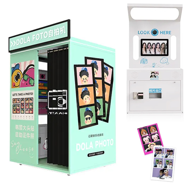 SAMPLES PLEASE DO NOT BUY Logo Customization PhotoBooth Vending Machine Photo Booth Kiosk With Printer Camera Photography Kit