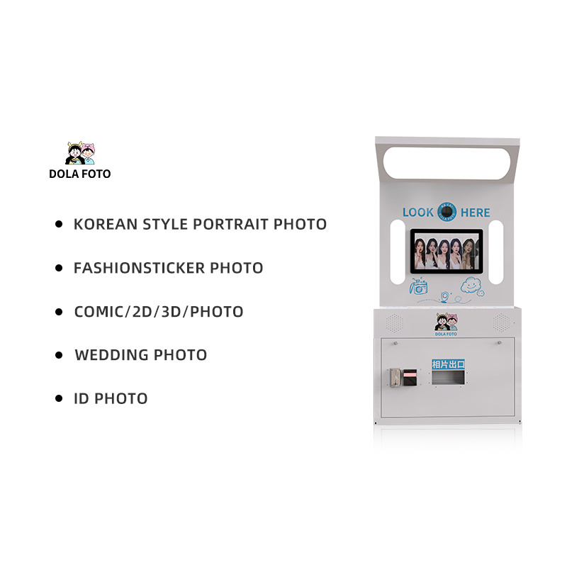 Professional Photo Booth,Customized Photobooth Machine,Self service coin Operated Photo Booth Photo Booth With Printer