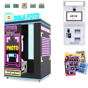 Digital Dual Port Printers Vending Machines Sale Vending Machines Mirror Printing Photo Booth For Sale High Technology